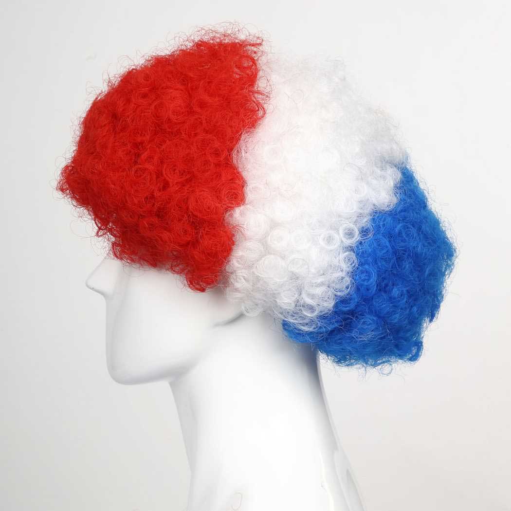 flagwigs, football wigs, fan wigs, afro wigs, mullet wigs, bob wigs, euro wigs,  premier league wigs,Holland Afro Wig 