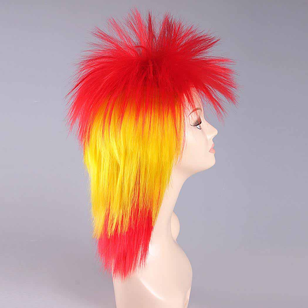 flagwigs, football wigs, fan wigs, afro wigs, mullet wigs, bob wigs, euro wigs,  premier league wigs,Spain Mullet Wig