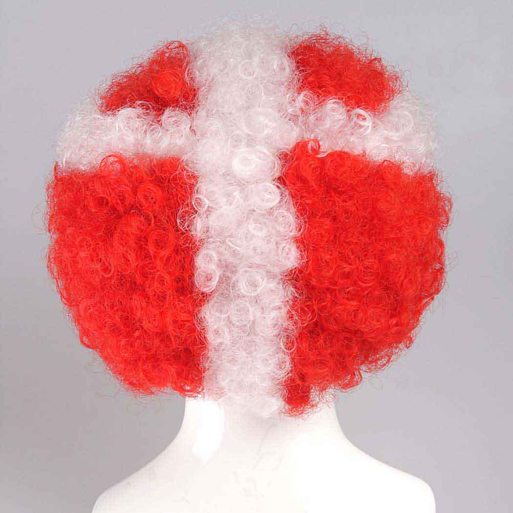 flagwigs, football wigs, fan wigs, afro wigs, mullet wigs, bob wigs, euro wigs,  premier league wigs,Manchester United Afro Wig