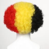 flagwigs, football wigs, fan wigs, afro wigs, mullet wigs, bob wigs, euro wigs,  premier league wigs,Belgium Afro Wig 