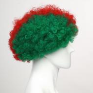 flagwigs, football wigs, fan wigs, afro wigs, mullet wigs, bob wigs, euro wigs,  premier league wigs,Portugal Afro Wig 
