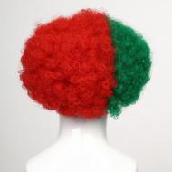 flagwigs, football wigs, fan wigs, afro wigs, mullet wigs, bob wigs, euro wigs,  premier league wigs,Portugal Afro Wig 